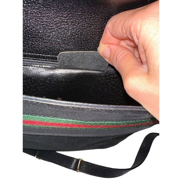 Gucci black Gg horse bit web shoulder bag - Picture 10 of 16